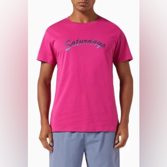 Saturdays New York City Other - SATURDAYS NYC Graphic Logo Print T-shirt in Cotton Jersey NWT